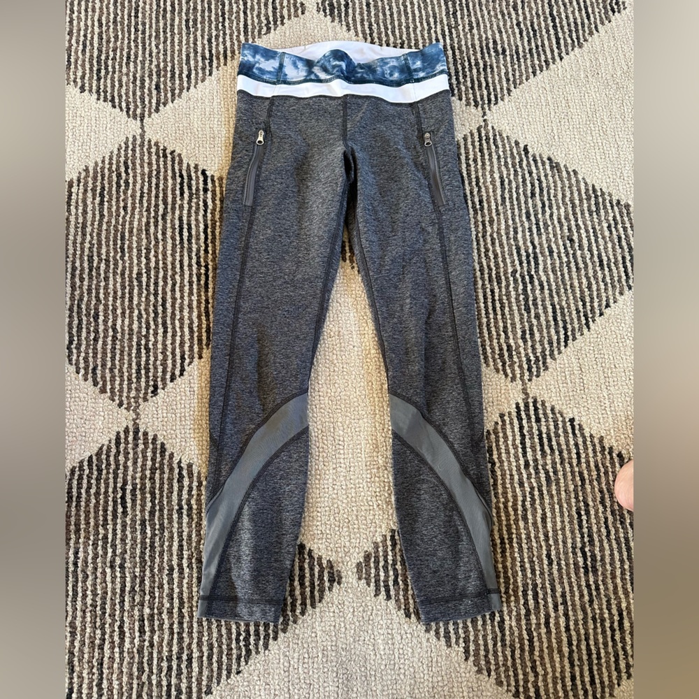 Lululemon 23inch running leggings with zip pockets